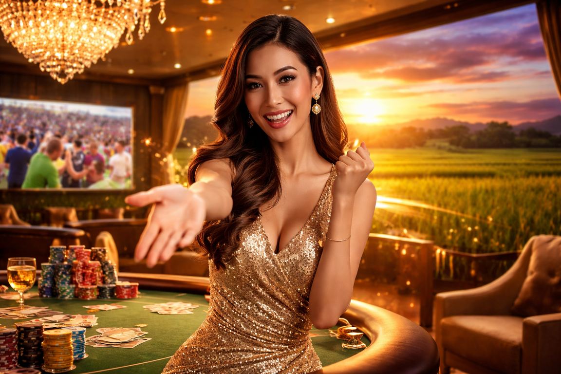 Suasana kasino hiburan malam di Kedah dengan pencahayaan premium dan meja permainan moden